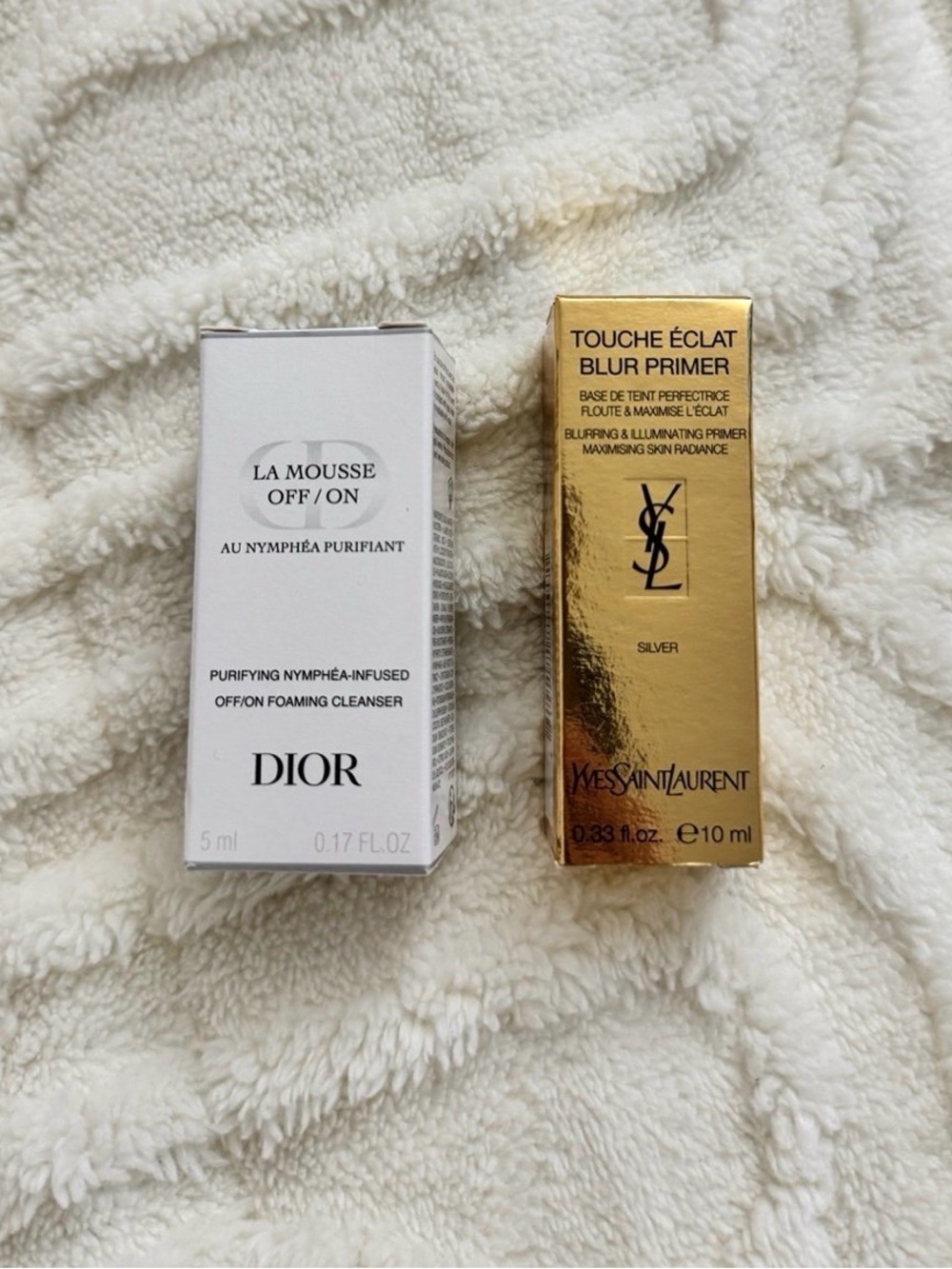 NEW Mini/Travel Size Set - Dior Foaming Cleanser & YSL Blur Face Primer